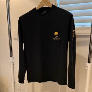 Vineyard Vines x Spittin Chiclets Black Long Sleeve Tee with Yellow Accents